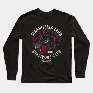 The Slaughtered Lamb Survivors Club - Vintage Horror Long Sleeve T-Shirt